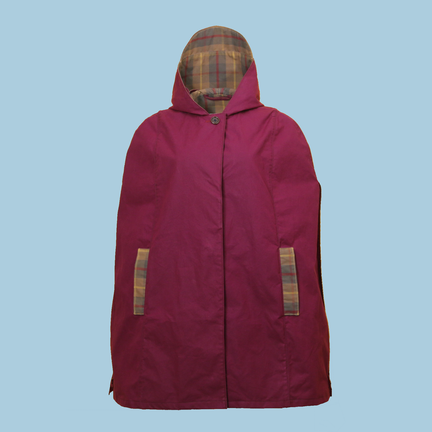 LR Genderless Signature Cape - Wine/Hunter Tartan