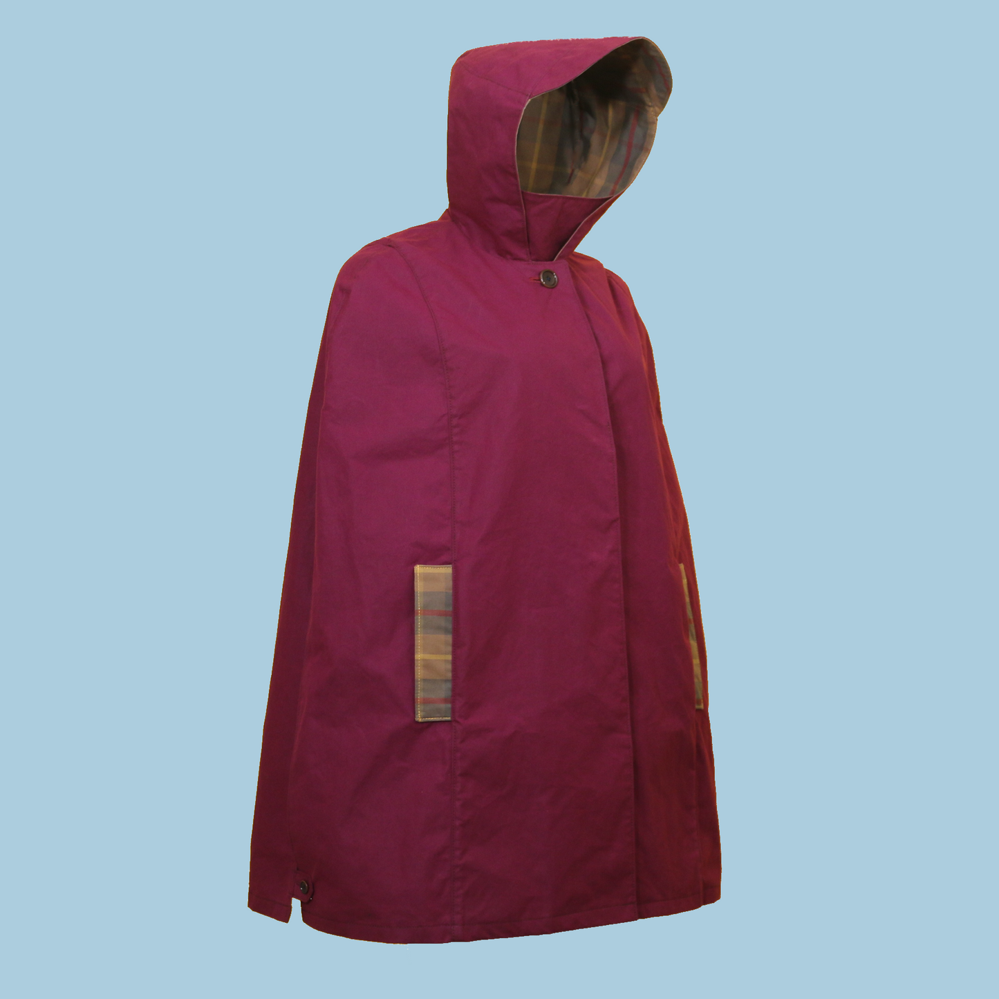 LR Genderless Signature Cape - Wine/Hunter Tartan
