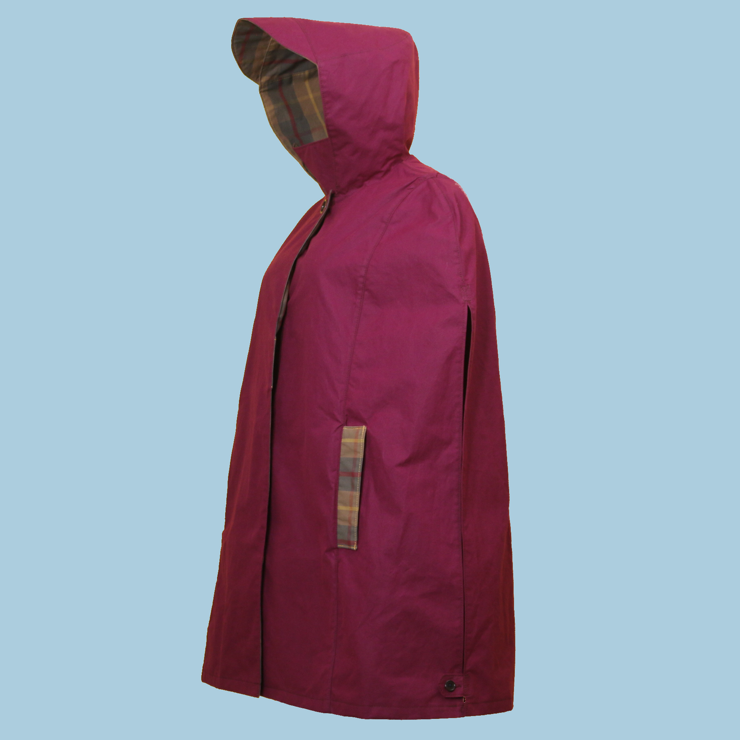 LR Genderless Signature Cape - Wine/Hunter Tartan