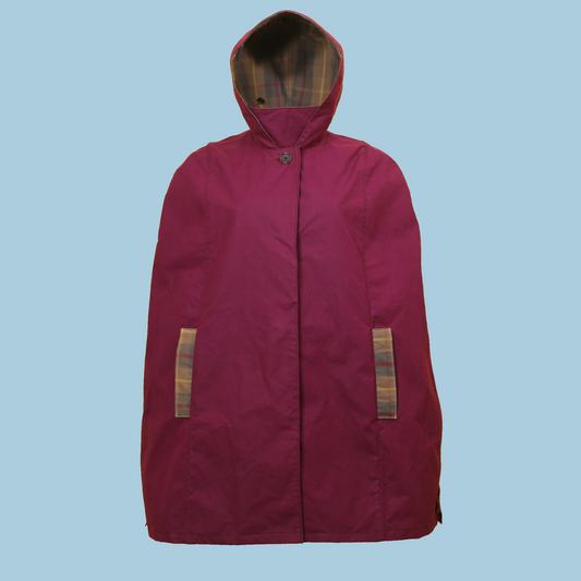 LR Genderless Signature Cape - Wine/Hunter Tartan